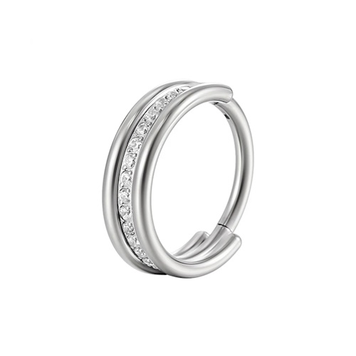 Piercing Titânio G23 Polido Segment Articulado Largo Zircônias